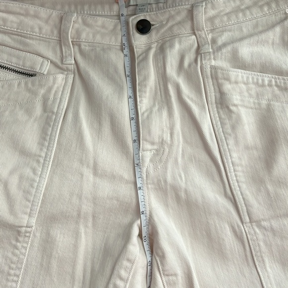 JOIE Jeans Emerson Cropped Pant White with Zipper Detail Size 29 - Picture 9 of 11
